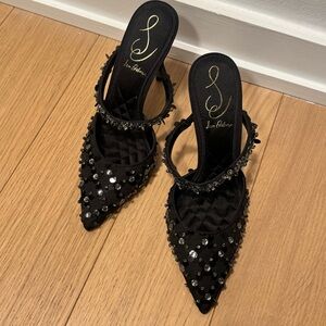 Sam Edelman crystal embellished mules